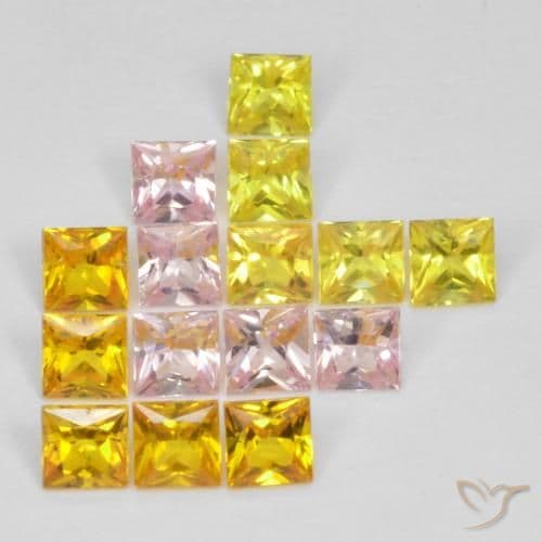 2.28ct Natural Multicolor Sapphire, Square, 2.8x2.8 mm