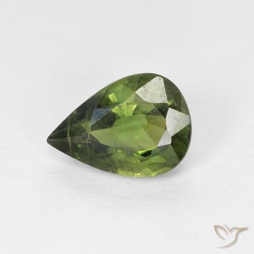 1.18ct Natural Forest Green Sapphire, Pear Shape, 8.1x6 mm
