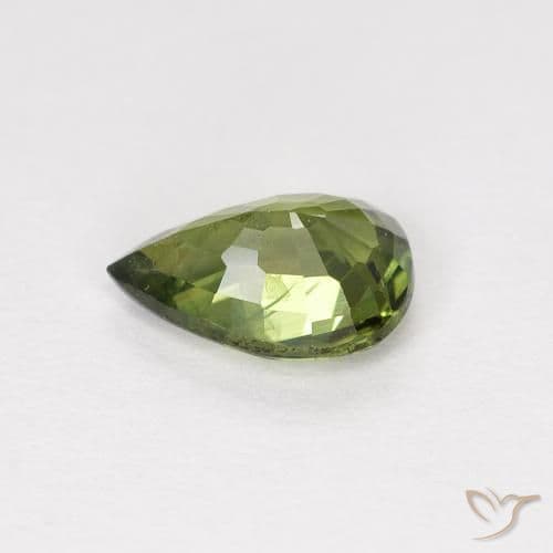 0.88ct Natural Deep Green Sapphire, Pear Shape, 7.2x5.1 mm