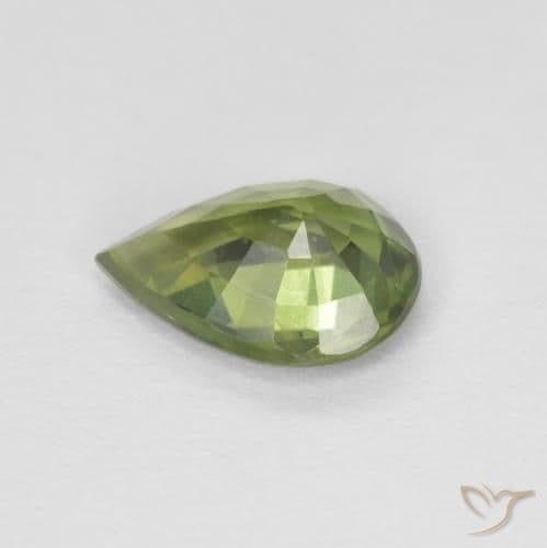 1.18ct Natural Forest Green Sapphire, Pear Shape, 8.1x6 mm