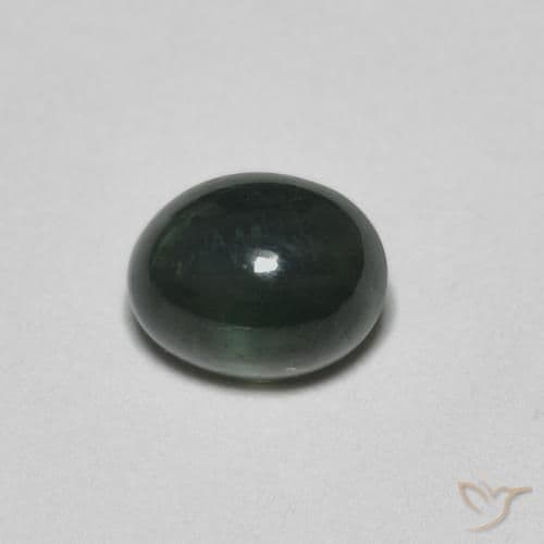 1.82ct Natural Black Green Sapphire, Pear Shape, 7x6.5 mm