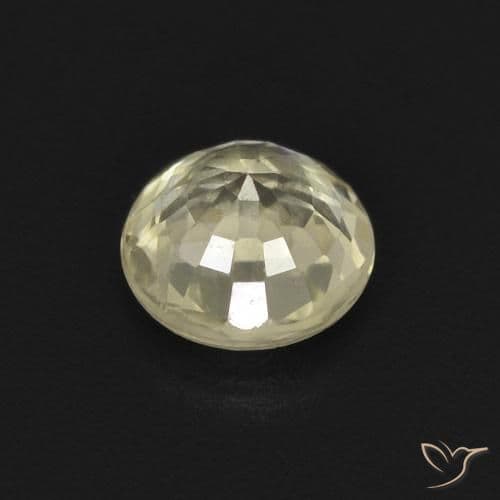 0.47ct Natural Pale Yellow Sapphire, Round Cut, 4.50 mm