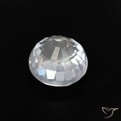 0.58ct Natural Bluish White Sapphire, Round Cut, 4.48 mm