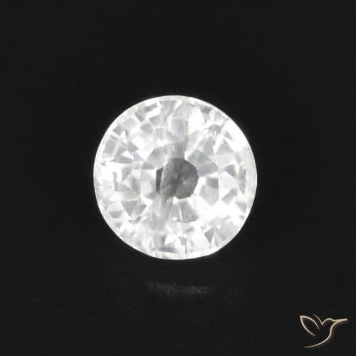 0.50ct Natural White Sapphire, Round Cut, 4.50 mm