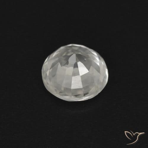 0.45ct Natural White Sapphire, Round Cut, 4.40 mm