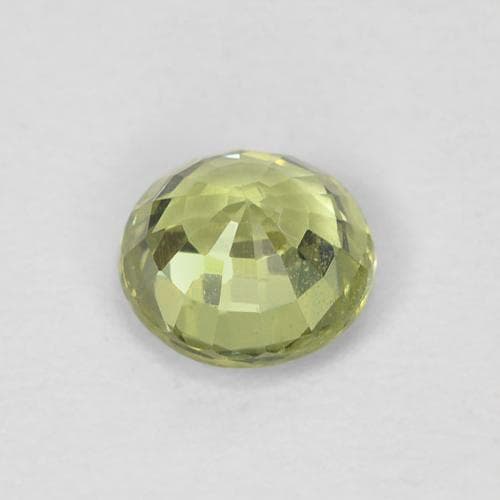 0.57ct Natural Medium Yellow Sapphire, Round Cut, 4.77 mm