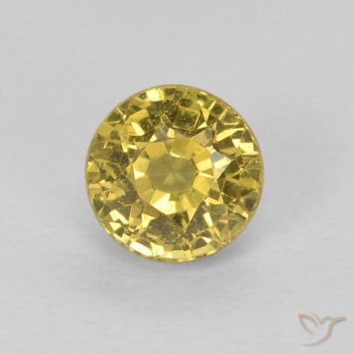 0.39ct Natural Medium Golden Sapphire, Round Cut, 4.52 mm