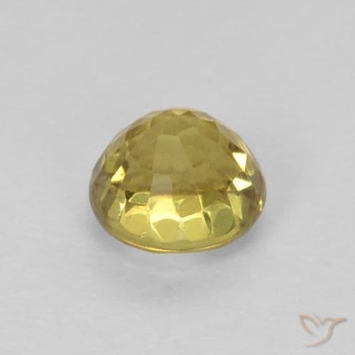 0.64ct Natural Golden Brown Sapphire, Round Cut, 4.61 mm