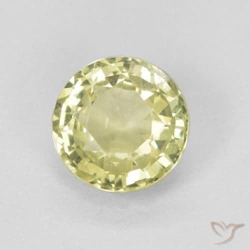 0.50ct Natural Medium Yellow Sapphire, Round Cut, 4.64 mm