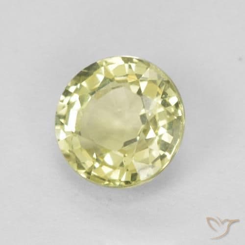 0.50ct Natural Medium Yellow Sapphire, Round Cut, 4.64 mm