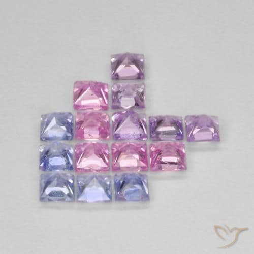 1.41ct Natural Multicolor Sapphire, Square, 2.3x2.3 mm
