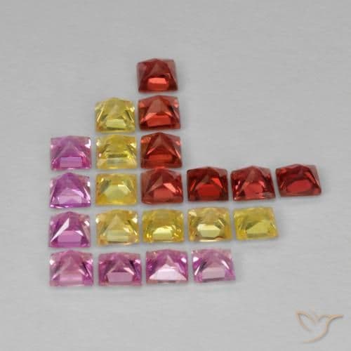 2.25ct Natural Multicolor Sapphire, Square, 2.5x2.4 mm