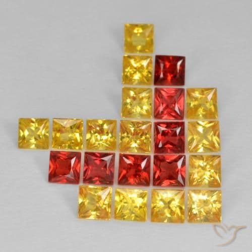 2.57ct Natural Multicolor Sapphire, Square, 2.7x2.5 mm