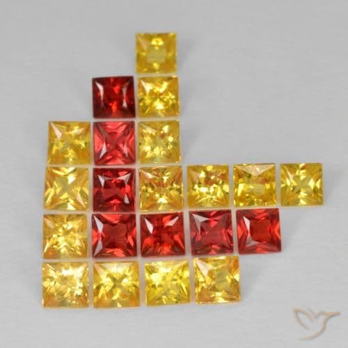 2.57ct Natural Multicolor Sapphire, Square, 2.7x2.5 mm