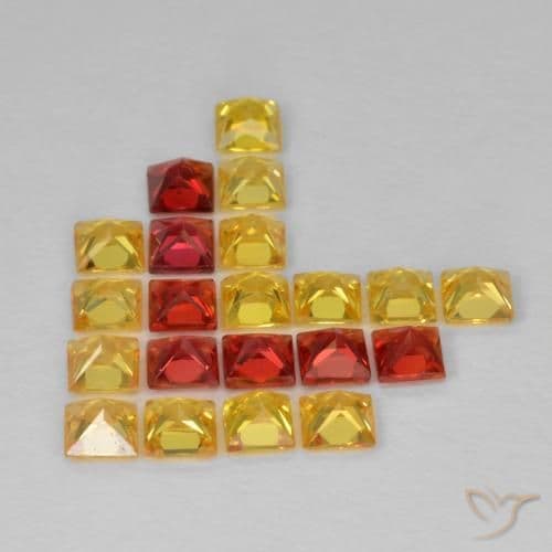 2.57ct Natural Multicolor Sapphire, Square, 2.7x2.5 mm