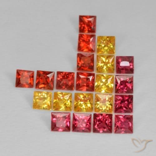 2.26ct Natural Multicolor Sapphire, Square, 2.5x2.4 mm