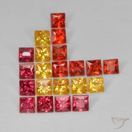 2.26ct Natural Multicolor Sapphire, Square, 2.5x2.4 mm