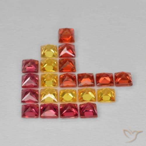 2.26ct Natural Multicolor Sapphire, Square, 2.5x2.4 mm