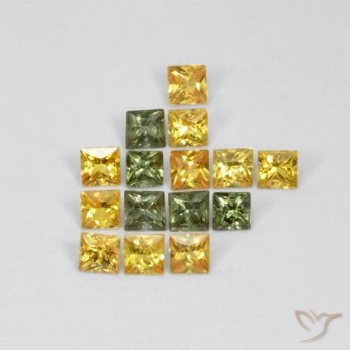 1.12ct Natural Multicolor Sapphire, Square, 2.2x2.1 mm