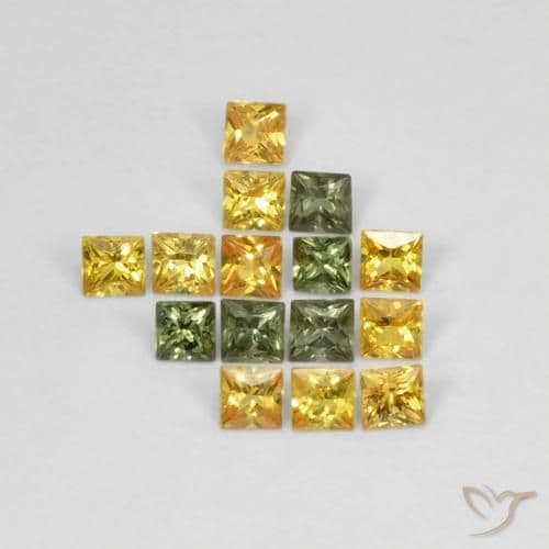 1.12ct Natural Multicolor Sapphire, Square, 2.2x2.1 mm