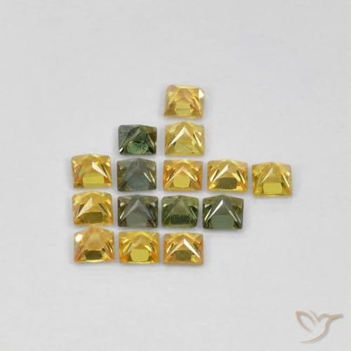 1.12ct Natural Multicolor Sapphire, Square, 2.2x2.1 mm