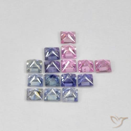 1.40ct Natural Multicolor Sapphire, Square, 2.3x2.2 mm