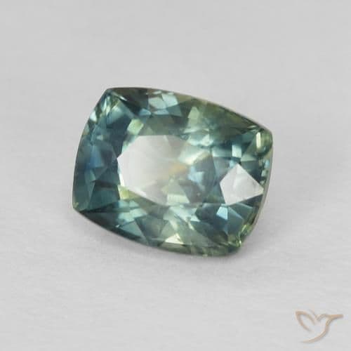 0.82ct Natural Multicolor Sapphire, Cushion Cut, 5.6x4.5 mm