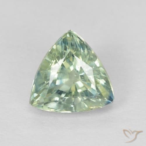 0.79ct Natural Light Green Sapphire, Trillion, 5.6x5.4 mm