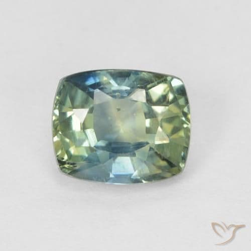 0.59ct Natural Teal Sapphire, Cushion Cut, 5.6x4.4 mm
