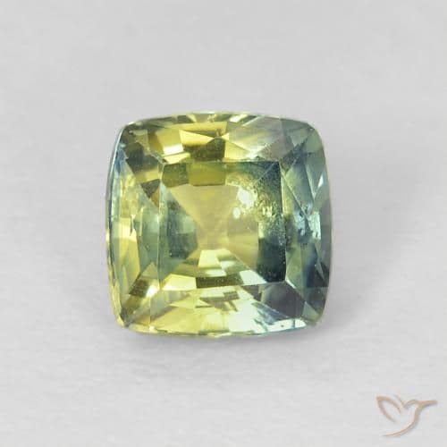 0.94ct Natural Multicolor Sapphire, Cushion Cut, 5x5 mm