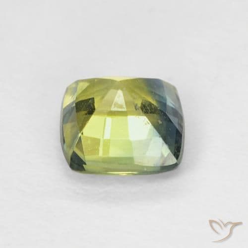 0.87ct Natural Multicolor Sapphire, Cushion Cut, 5.1x5 mm