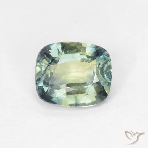 0.95ct Natural Multicolor Sapphire, Cushion Cut, 6x5.1 mm