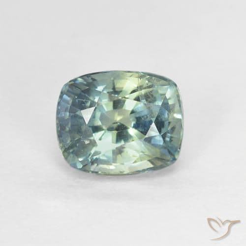 1.27ct Natural Multicolor Sapphire, Cushion Cut, 6.1x5 mm