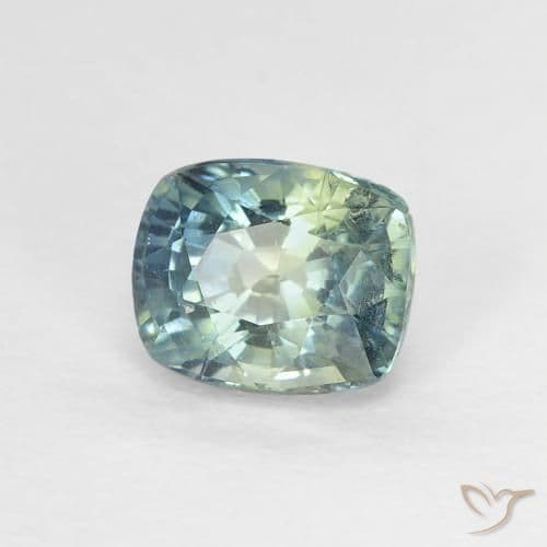 1.27ct Natural Multicolor Sapphire, Cushion Cut, 6.1x5 mm