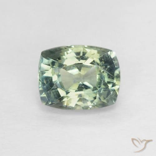 0.60ct Natural Teal Sapphire, Cushion Cut, 5.1x4.1 mm