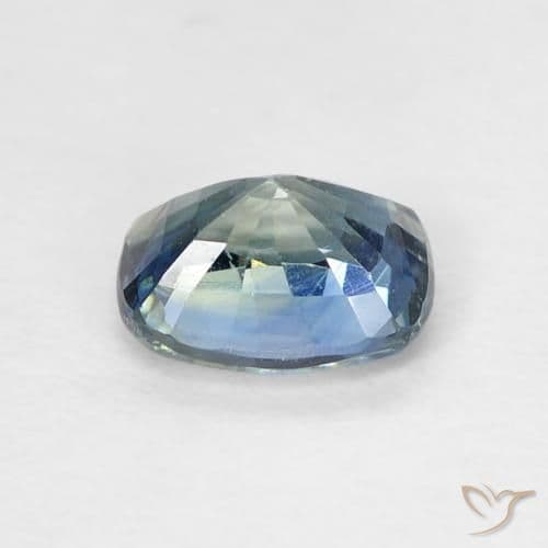 0.60ct Natural Teal Sapphire, Cushion Cut, 5.4x4.2 mm