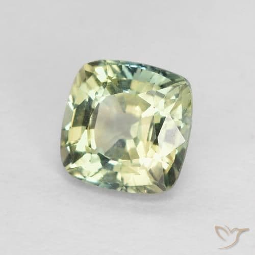0.90ct Natural Multicolor Sapphire, Cushion Cut, 5.3x5.3 mm