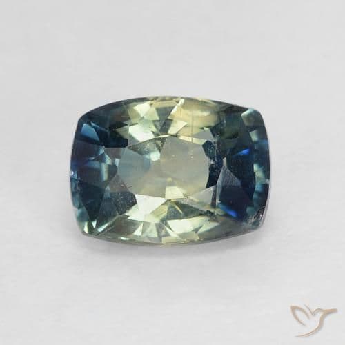 0.72ct Natural Teal Sapphire, Cushion Cut, 6.1x4.7 mm