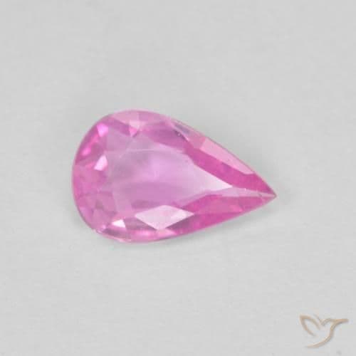 0.31ct Intense Purple Sapphire, Pear Shape, 5.9x3.9 mm