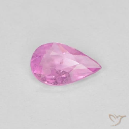 0.26ct Bright Pinkish Purple Sapphire, Pear Shape, 5.7x3.7 mm
