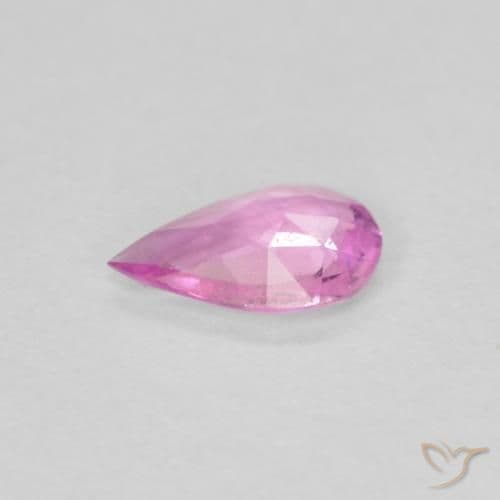 0.26ct Bright Pinkish Purple Sapphire, Pear Shape, 5.7x3.7 mm