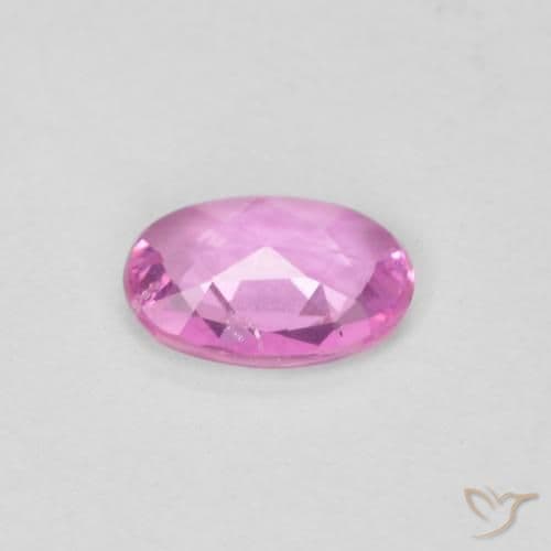 0.38ct Natural Intense Pink Sapphire, Oval Cut, 5.8x4 mm