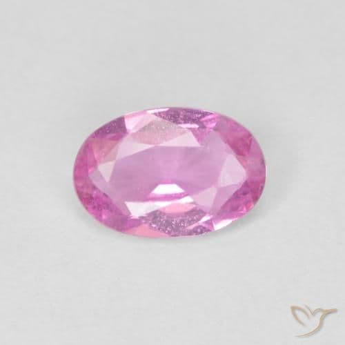 0.41ct Light Royal Purple Pink Sapphire, Oval Cut, 5.9x4 mm