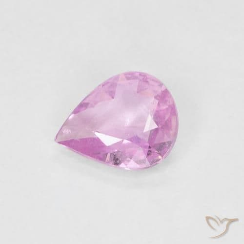 0.48ct Light Royal Purple Pink Sapphire, Pear Shape, 6x4.9 mm
