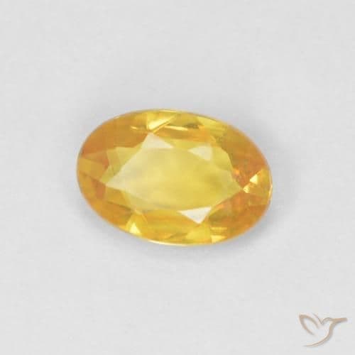 0.54ct Natural Bright Gold Sapphire, Oval Cut, 6.1x4.1 mm