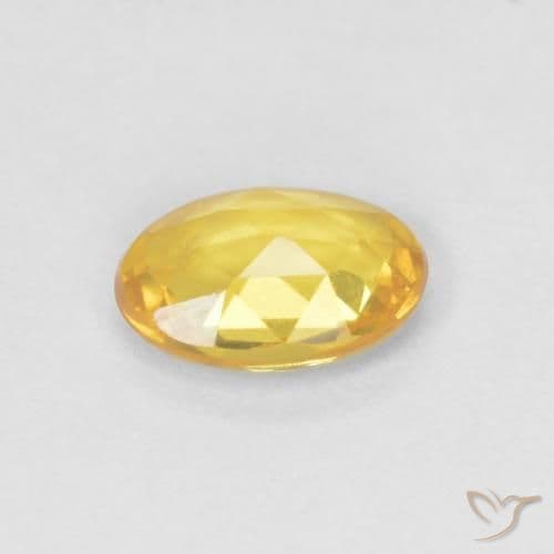 0.54ct Natural Bright Gold Sapphire, Oval Cut, 6.1x4.1 mm