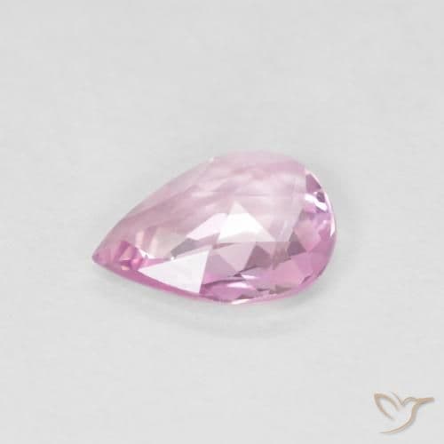 0.43ct Very Light Pink Sapphire, Pear Shape, 6x4.7 mm