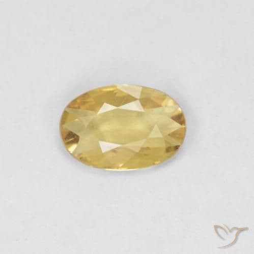 0.36ct Natural Golden Orange Sapphire, Oval Cut, 5.9x4 mm