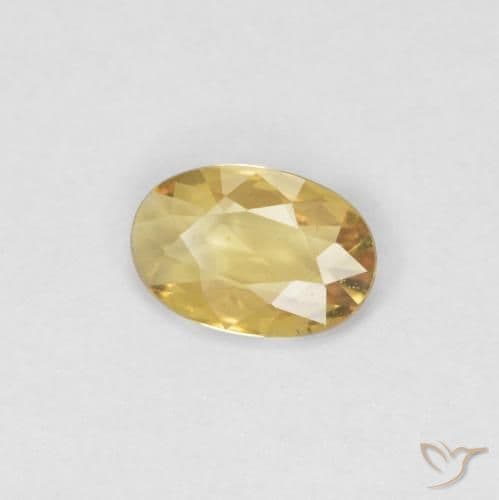 0.36ct Natural Golden Orange Sapphire, Oval Cut, 5.9x4 mm