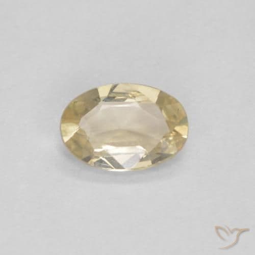 0.40ct Natural Cream Sapphire, Oval Cut, 5.7x3.9 mm